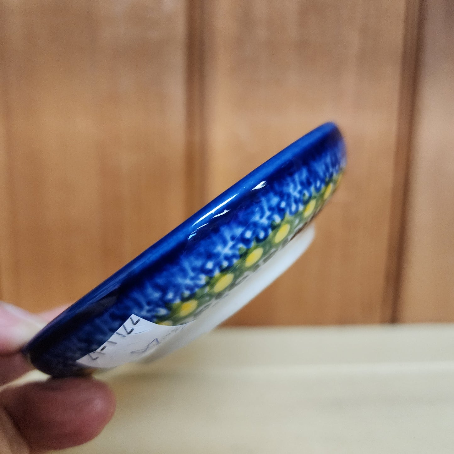 Coaster 4" ~ lip ~ Red / blue