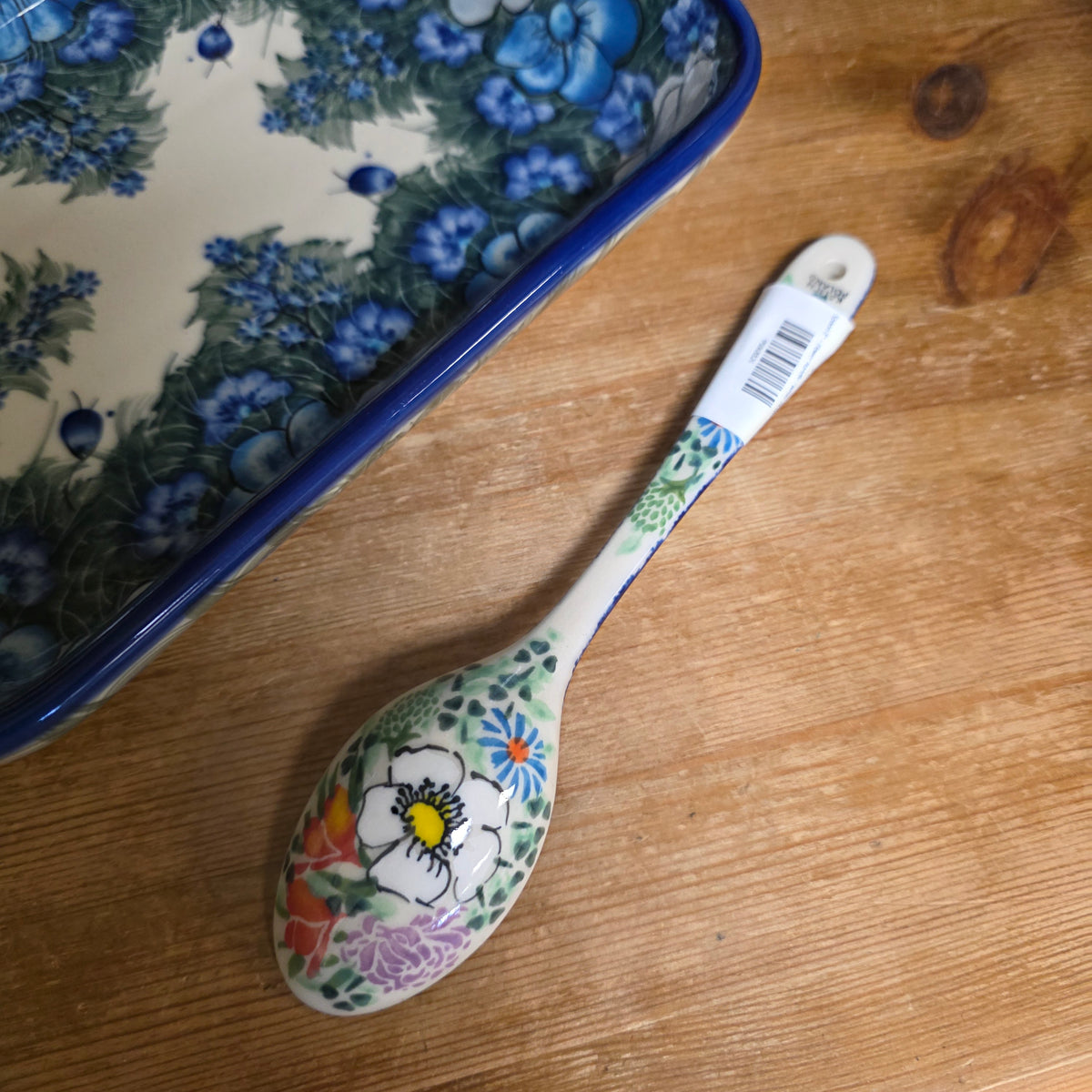 Spoon 8" ~ Flower Handle / white flower on back