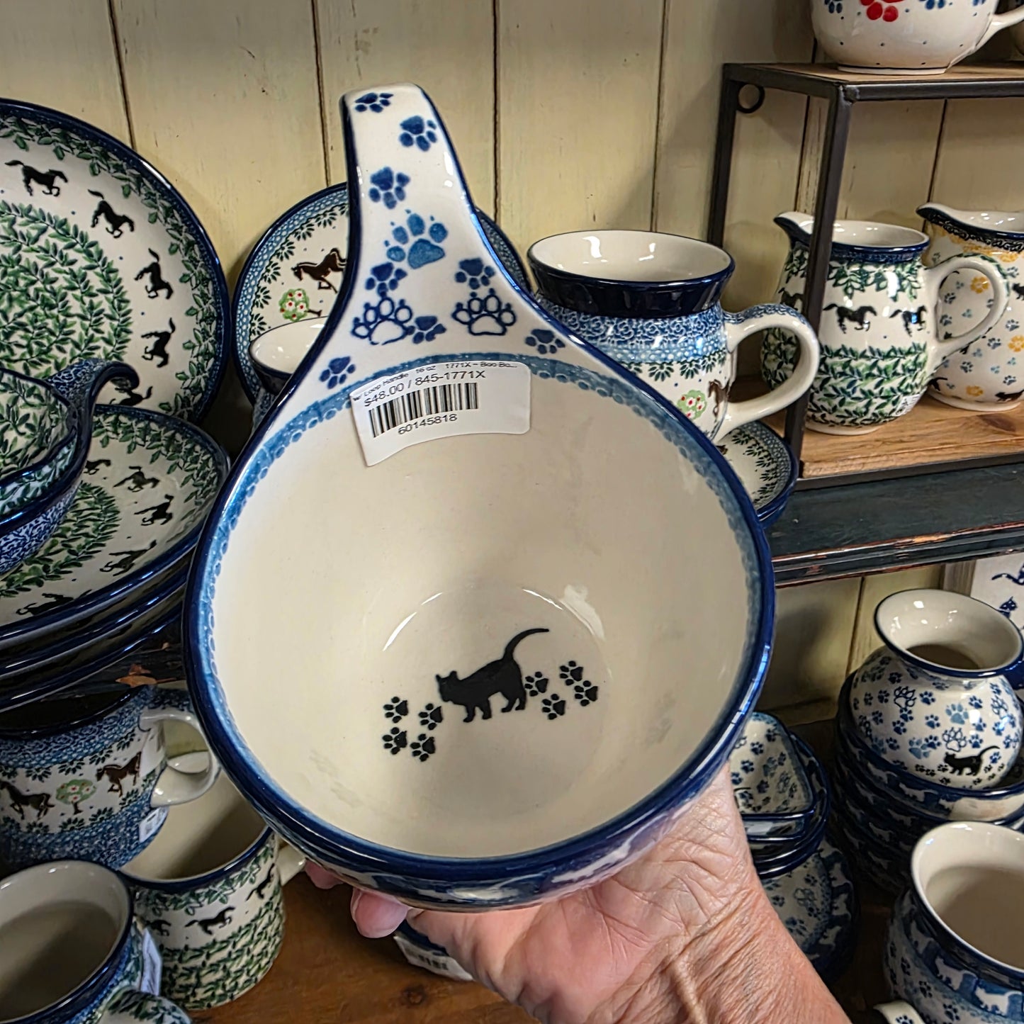 Bowl w/ Loop Handle 16 oz 1771X ~ Boo Boo Kitty