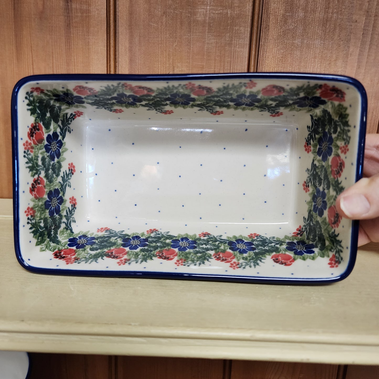 Baker ~ Loaf Pan ~ 7.75"w X 8"L 1535X ~ Garden Party
