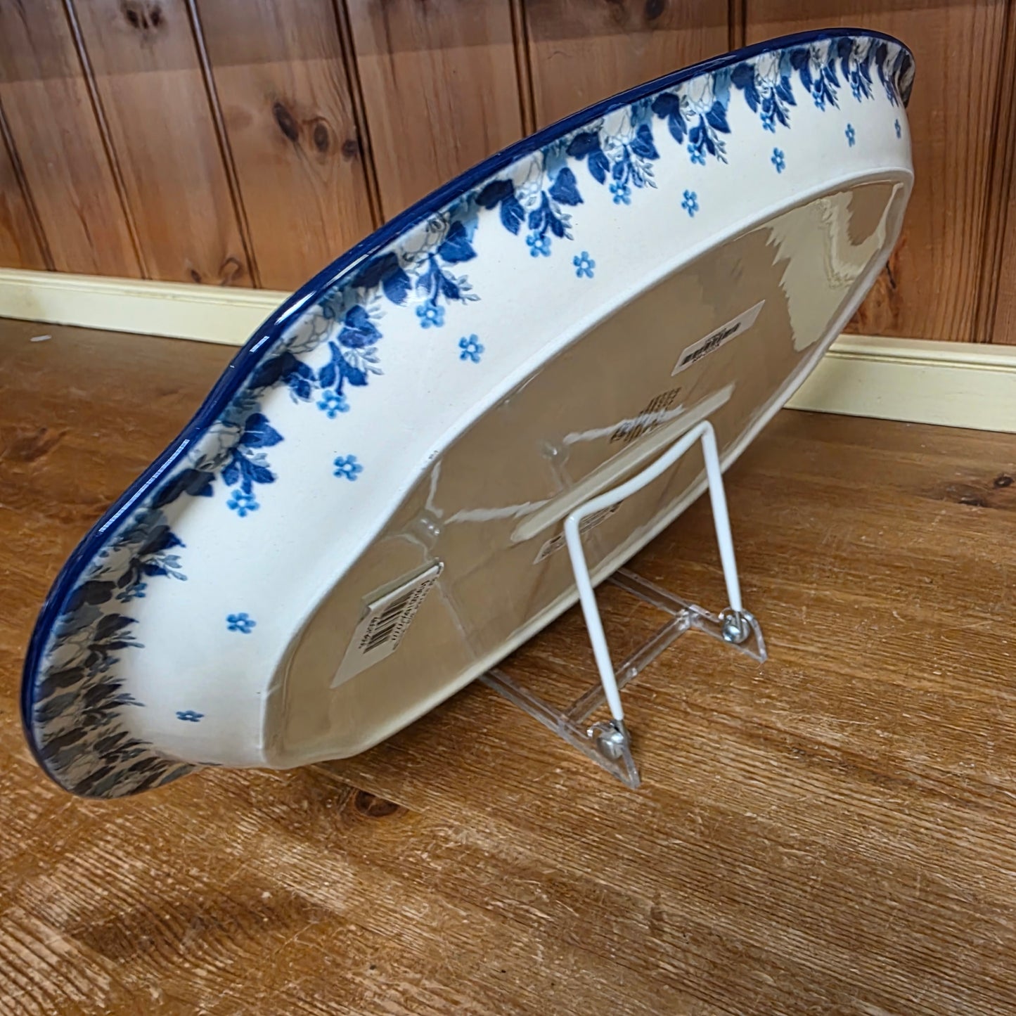 Platter Oval 11.5" x 15.5" 2222X ~ Snow Poppy