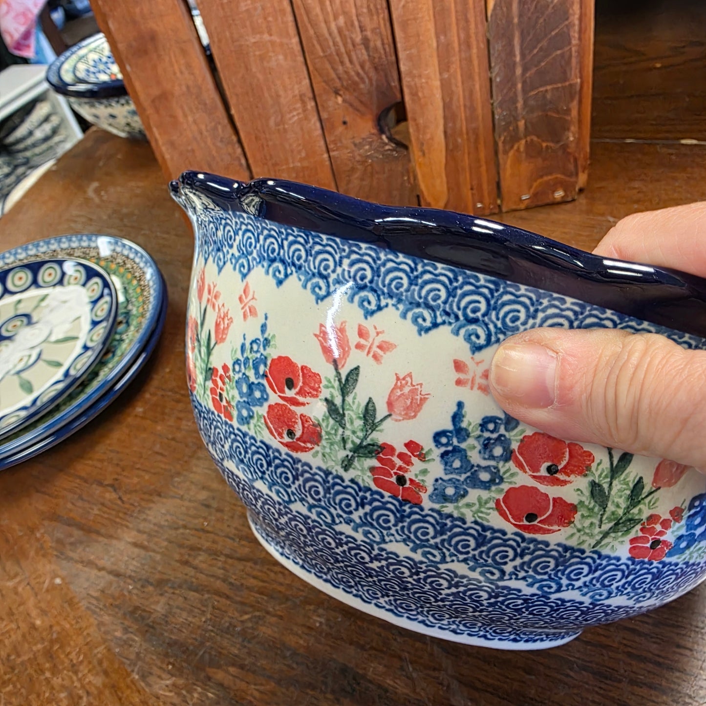 Bowl Scalloped Edge 628-3220X Whimsical Garden pf0526