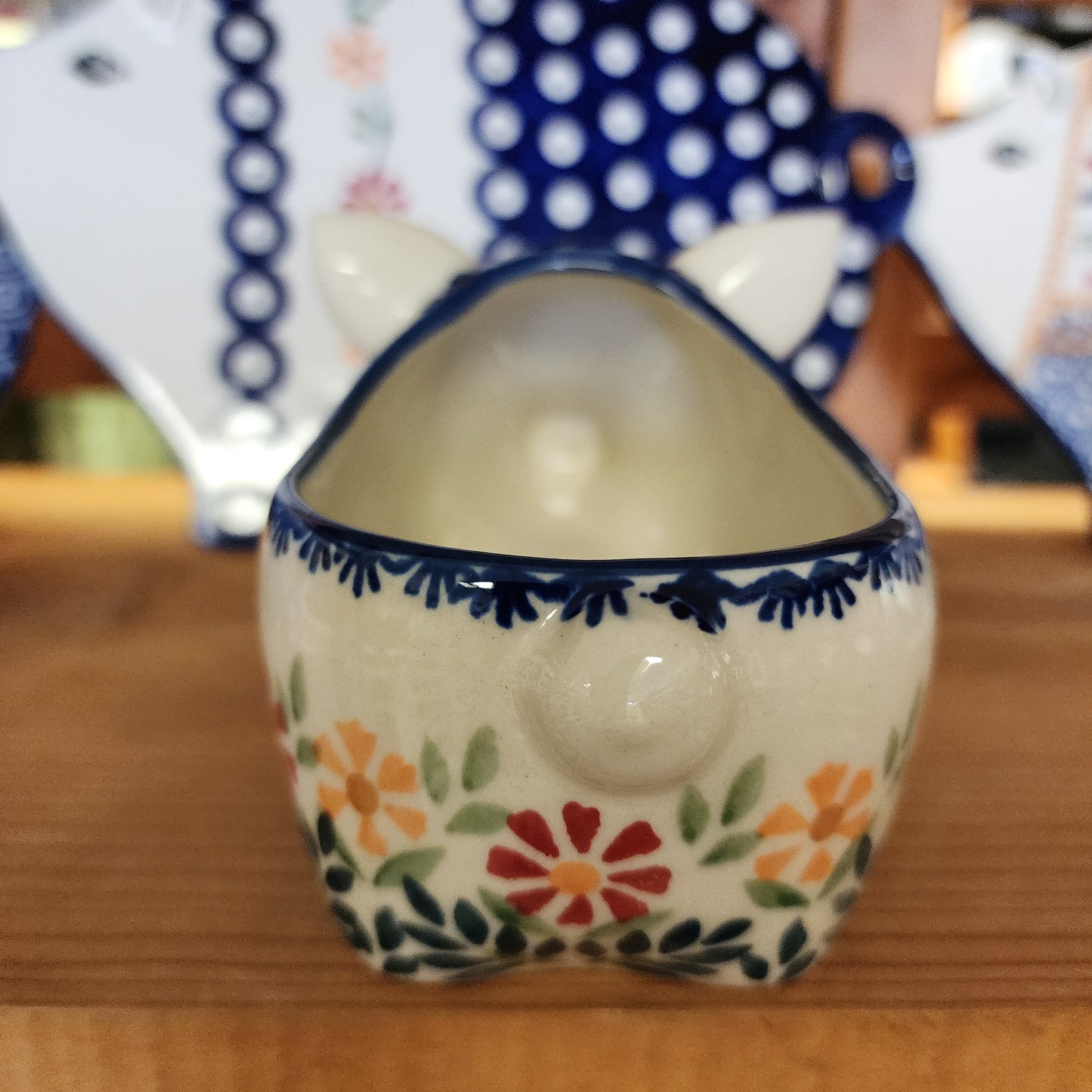 Salt Pig ~ Marigold JS14 / sponge holder (6"x3.5")