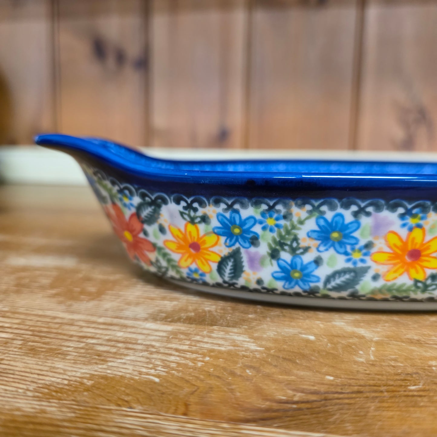 Baker Tab ~ 13" colorful flowers 4003