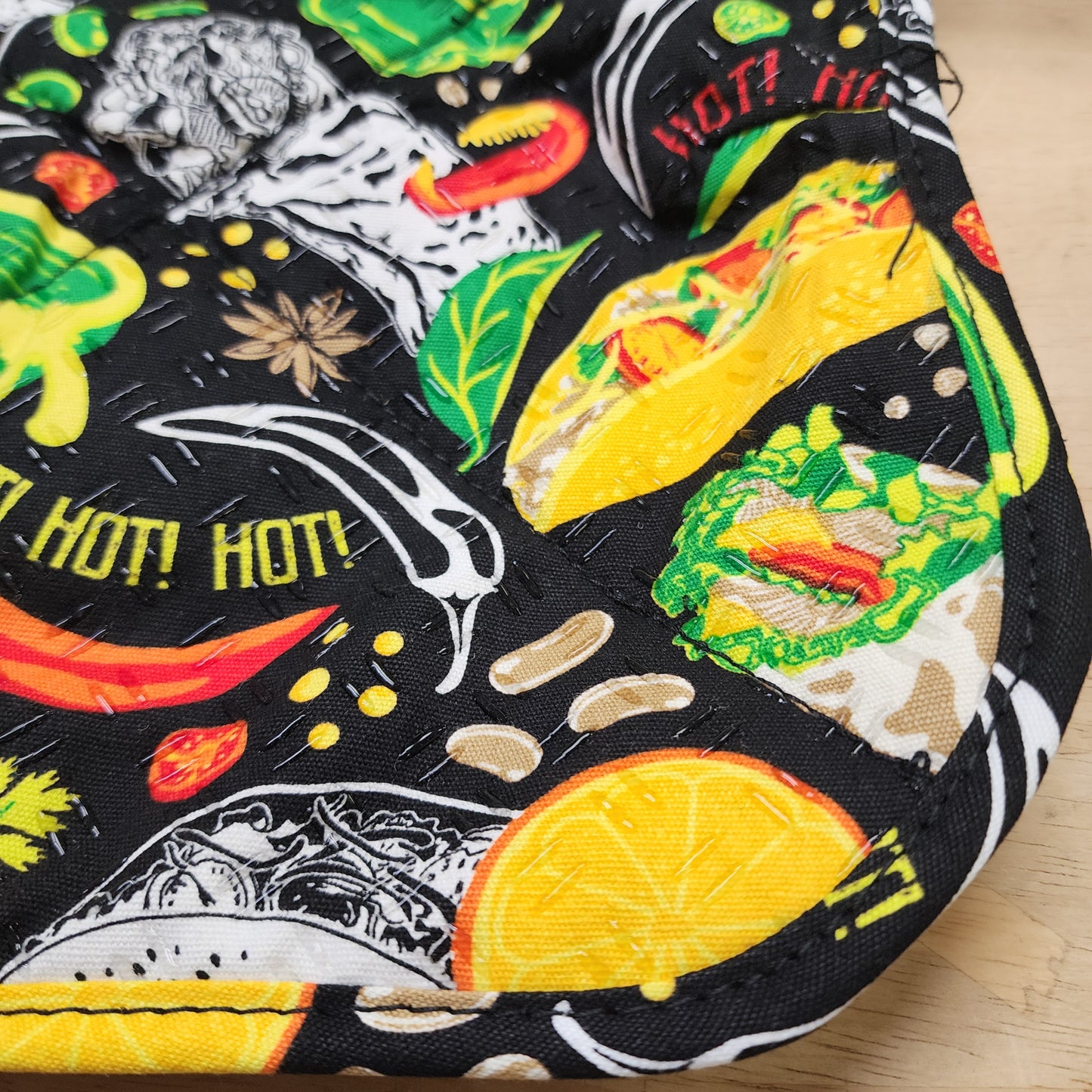 Cozy for Plate Tacos / black print