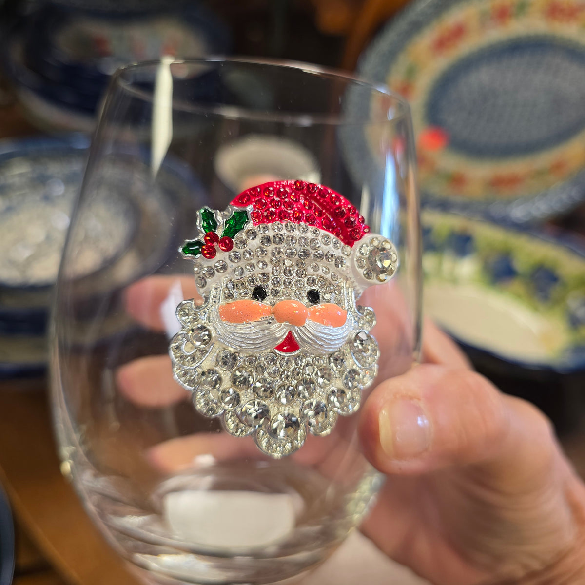 Wine Glass Santa Stemless (20 oz) #11071