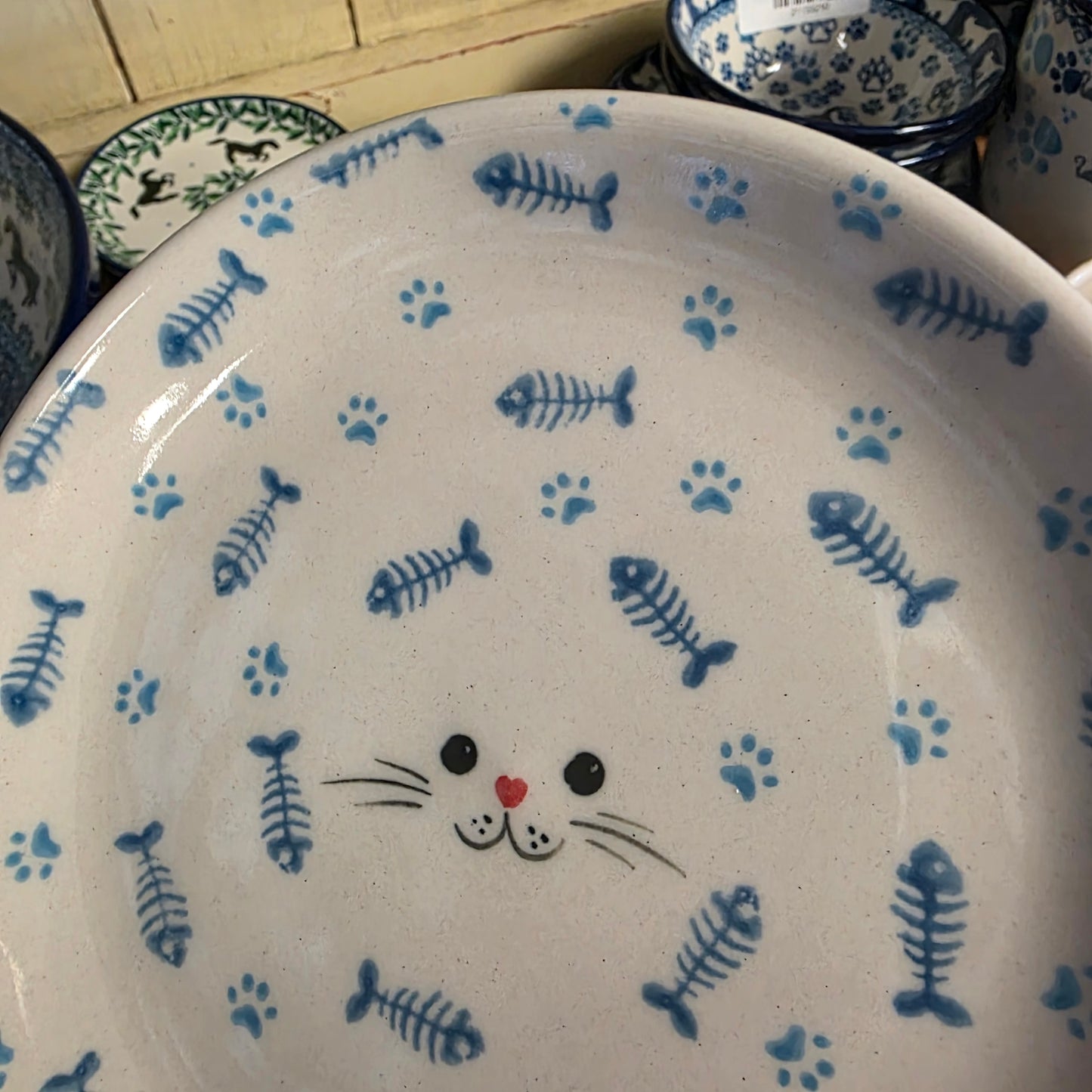 Plate 7" / Blue Kitty / Fish Bones