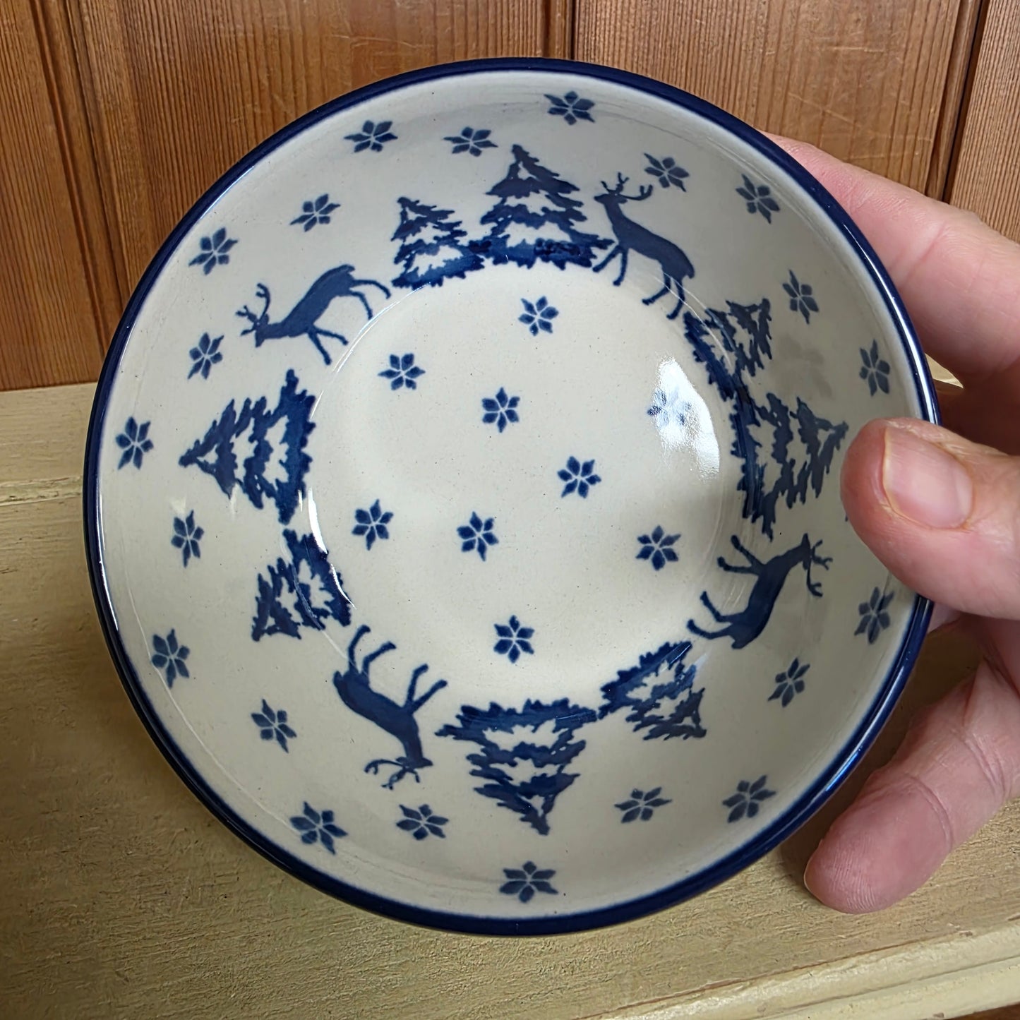 Bowl Ice Cream 4.5" 1931X ~ Snowy Pines