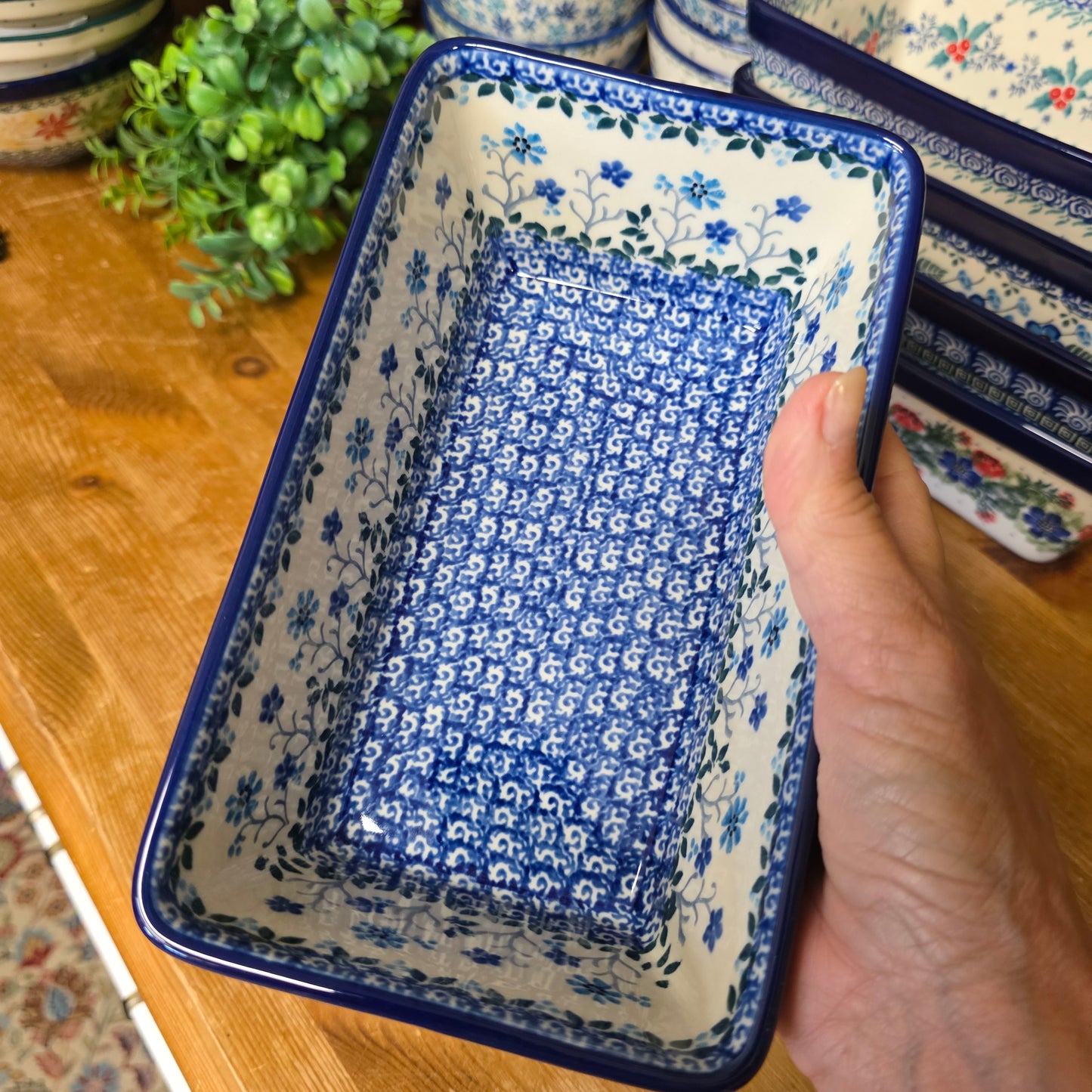 Baker Loaf Pan 4.75"w X 8"L x 3"deep 603-2785X Georgia Blue pf0526