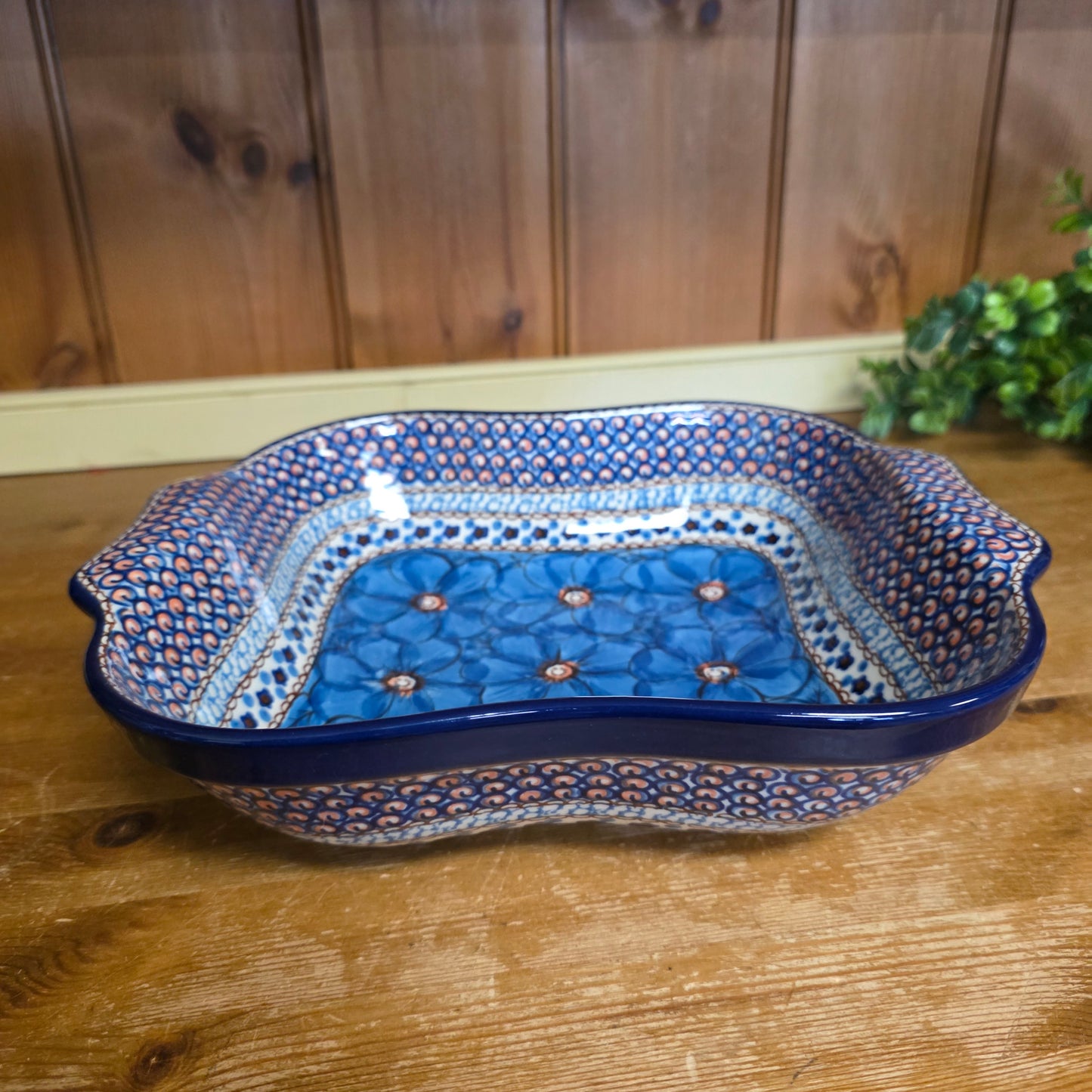 Bowl Square w/ Handles 425-U408C U4 pf0526 Blue Jacek Chyla