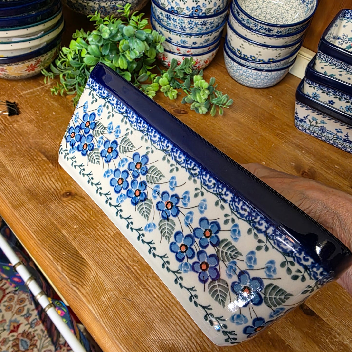 Baker Loaf Pan 4.75"w X 8"L x 3"deep 603-2272X Parisian Posies pf0526