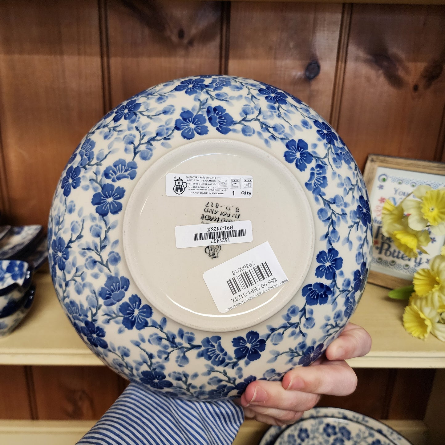 Bowl ~ Serving ~ 9" B91-3428X Timeless Blue PF0526