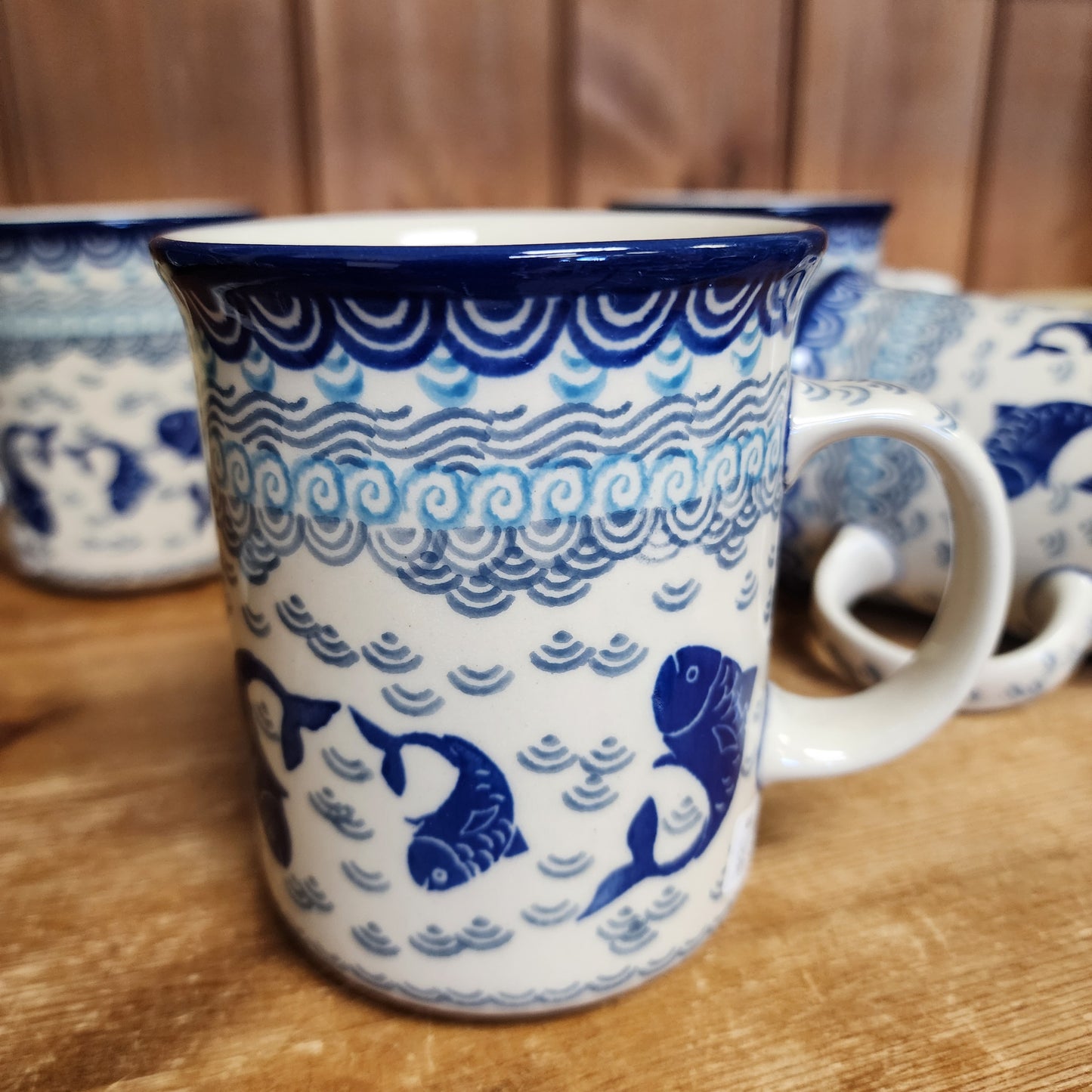 Mug ~ 13 oz. 2372X ~ Deep Blue Sea ~ Koi Fish