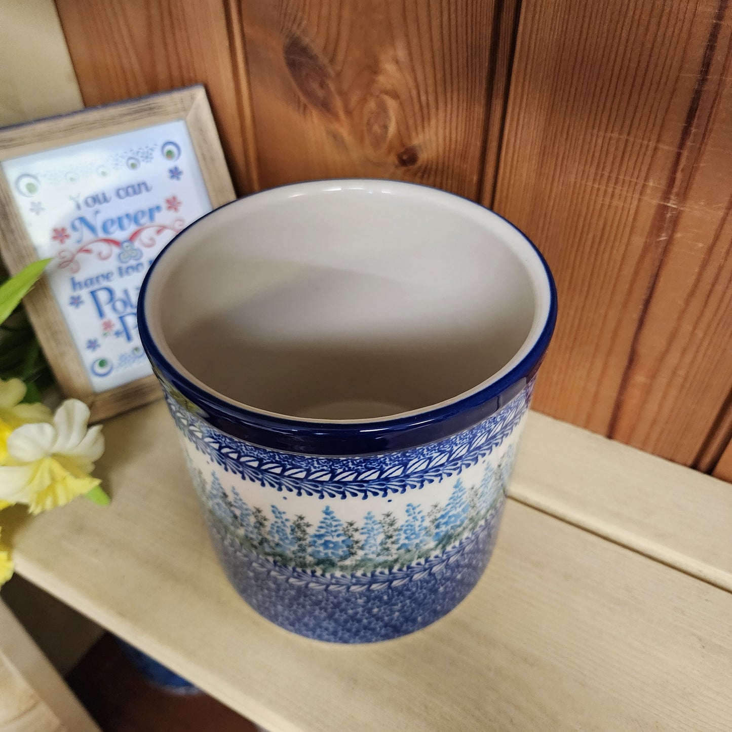 Utensil Holder 5.5" 003-3279X Virginia Blue Bells pf0526