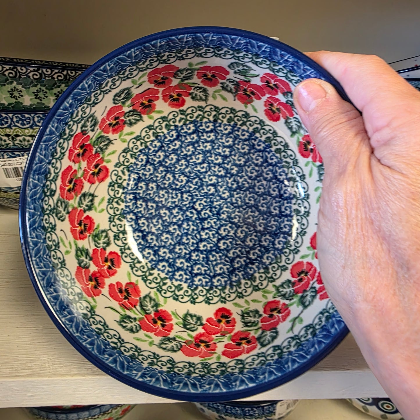 Bowl Soup/Salad 6.25" 2538X ~ Red Pansy