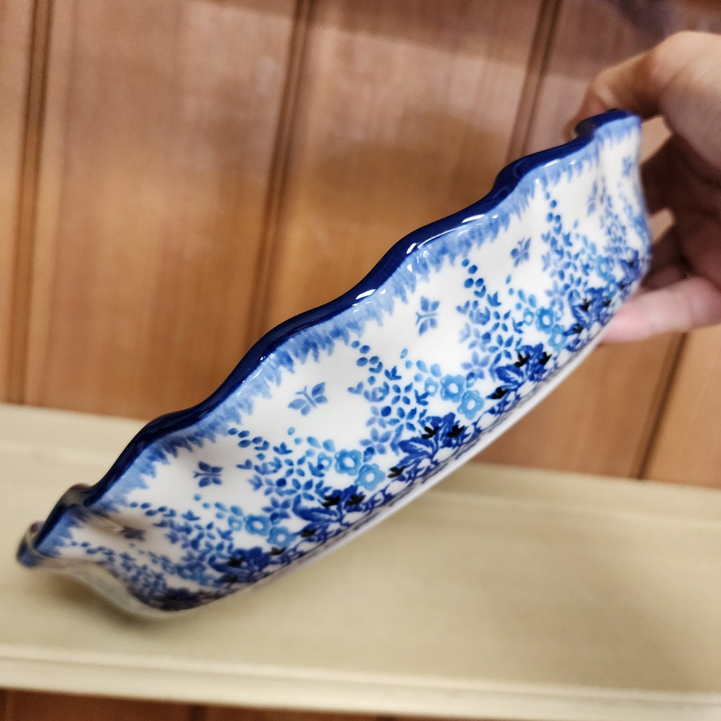 Pie Plate ~ Fluted ~ 10" 3277X ~ Blue Sage
