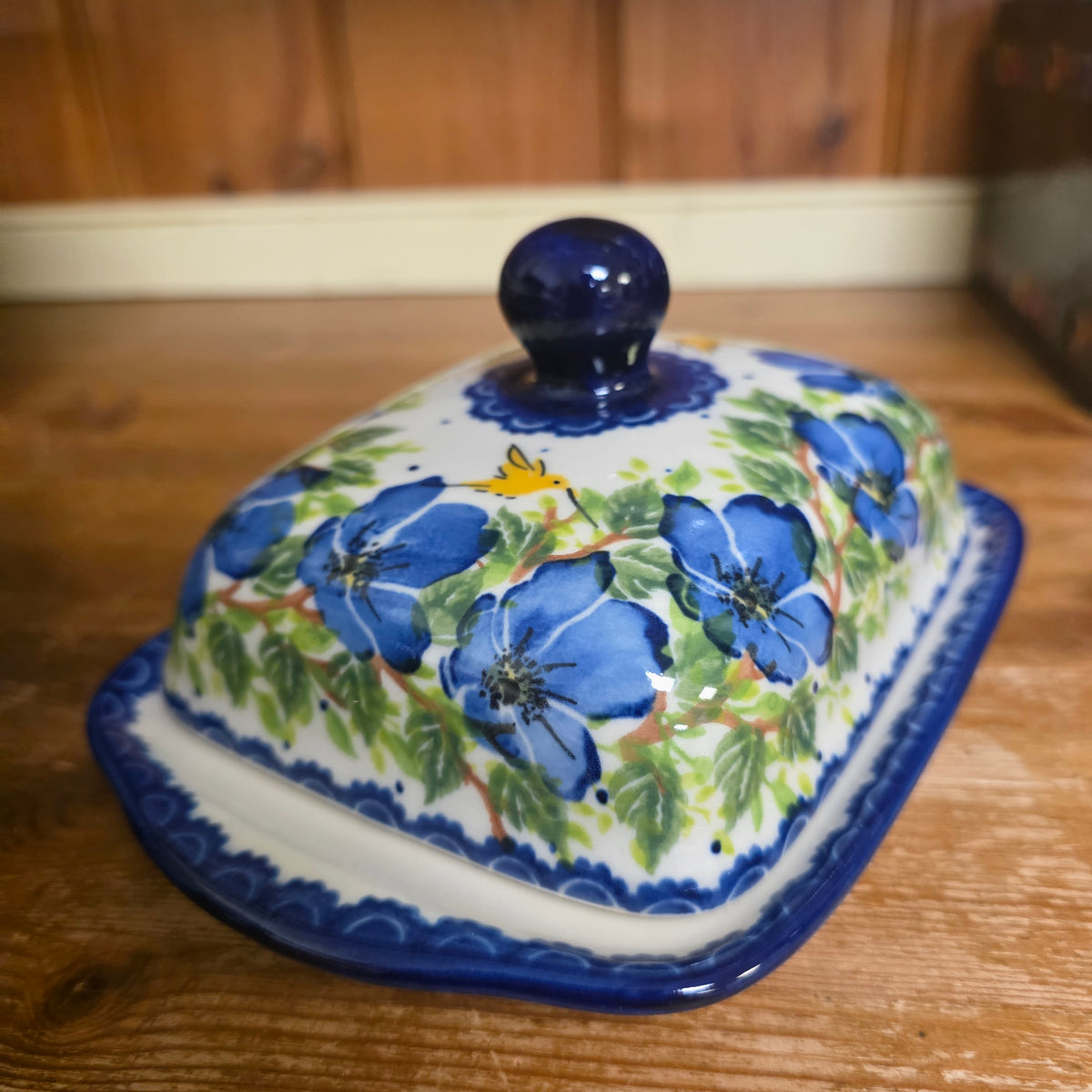 Butter Dish Deep / #1 ART2 1166 yellow bird