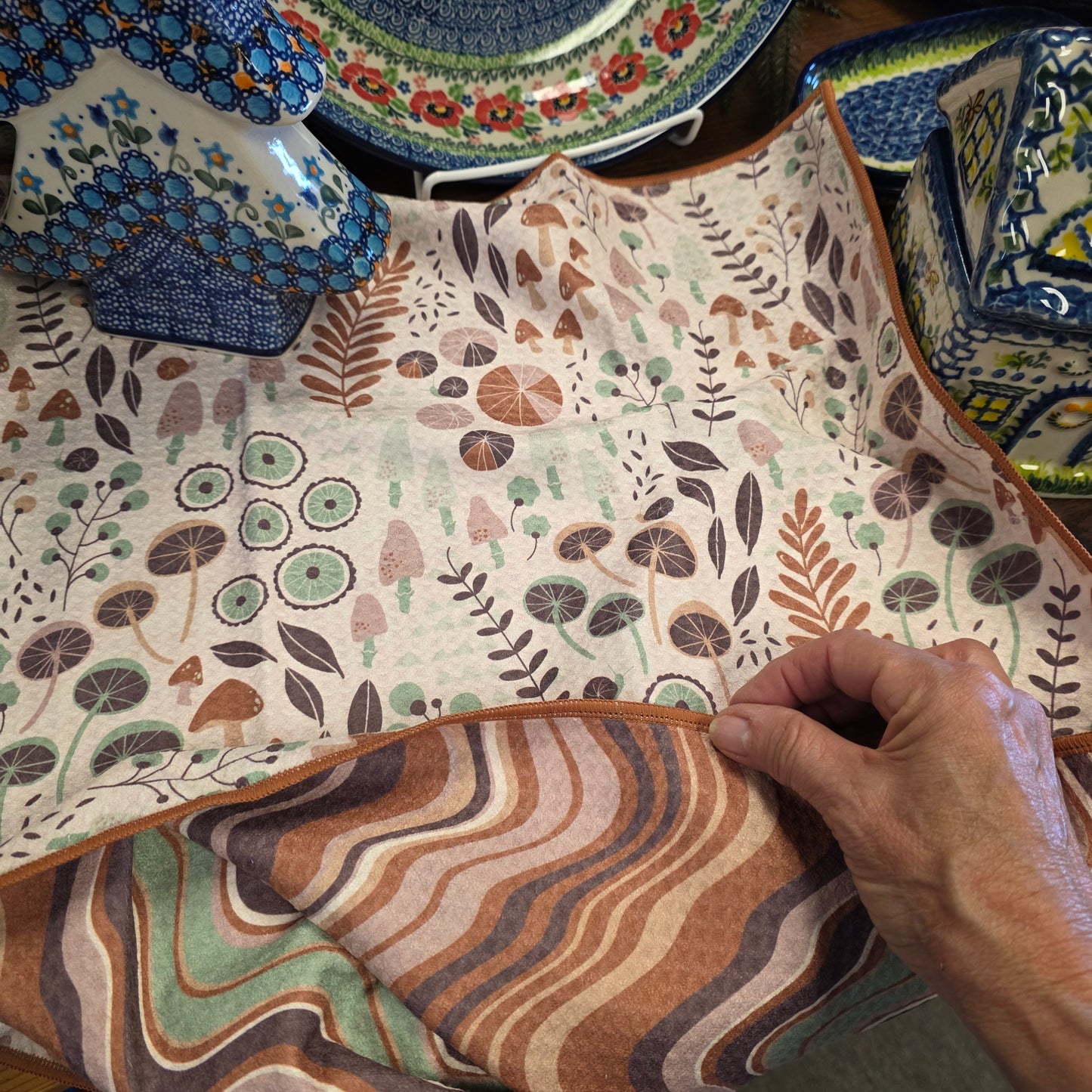 Towel /poly ~ Fall Funghi / mushroom