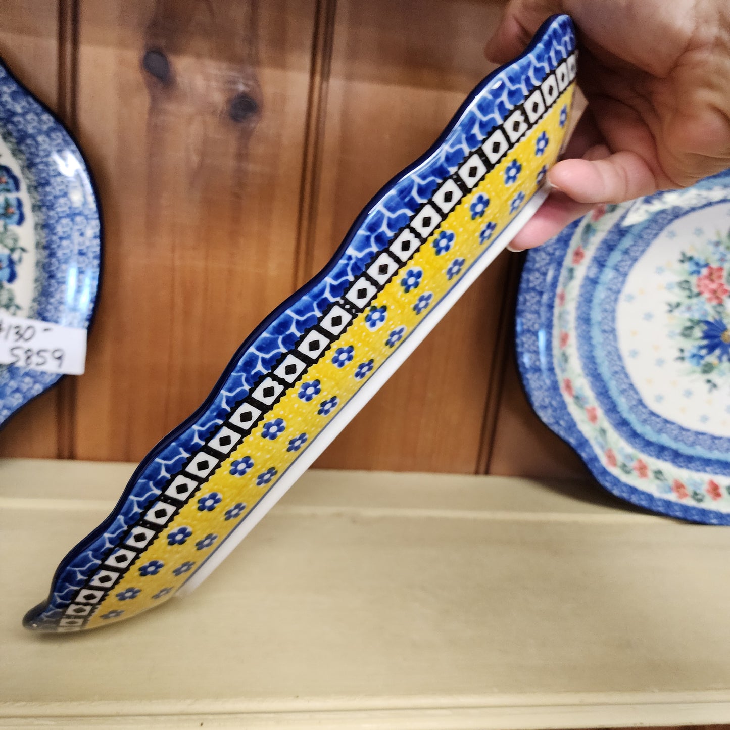 Tray Scalloped Oval 6.25" x 12.5" 0859X ~ Sunburst