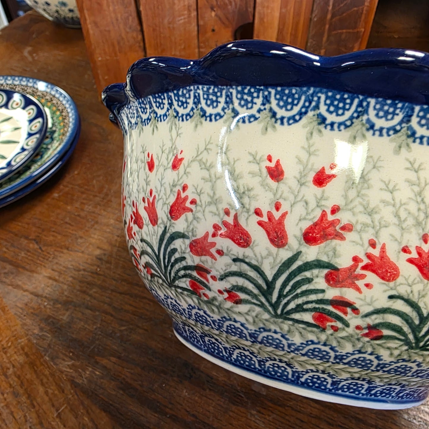 Bowl Scalloped Edge 628-1437X Crimson Bells pf0526