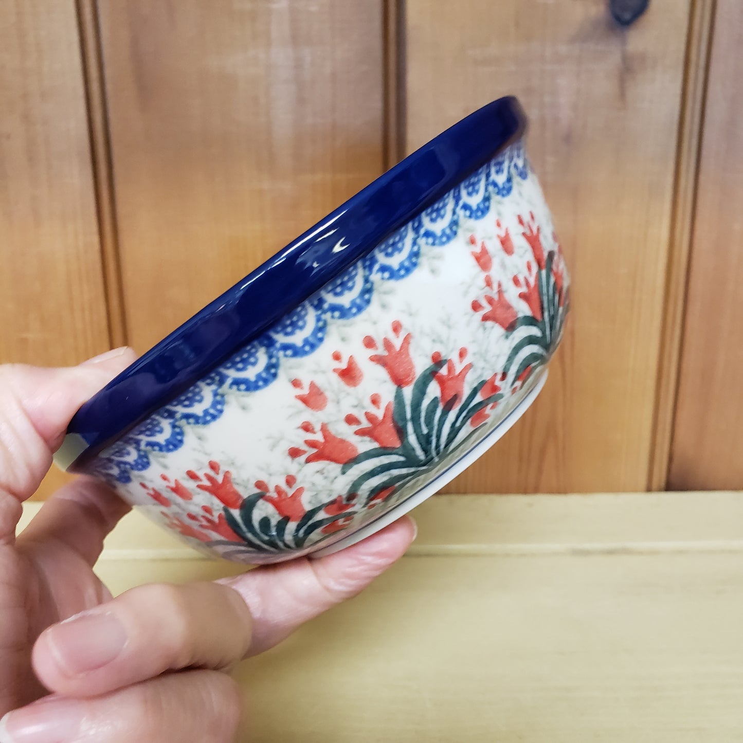 Bowl ~ Soup / Salad / Cereal ~ 6"W 209-1437X Crimson Bells /2 cups