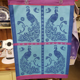 Towel ~ Peacock Turq/Purple 20"x28" Tea towel