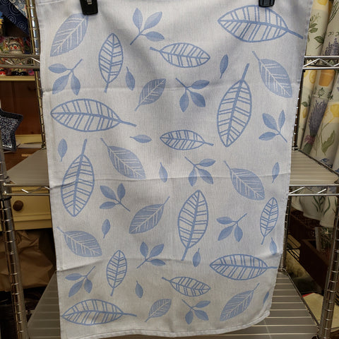 Towel ~Blue Leaves Cotton 20 x 28 Tea towel