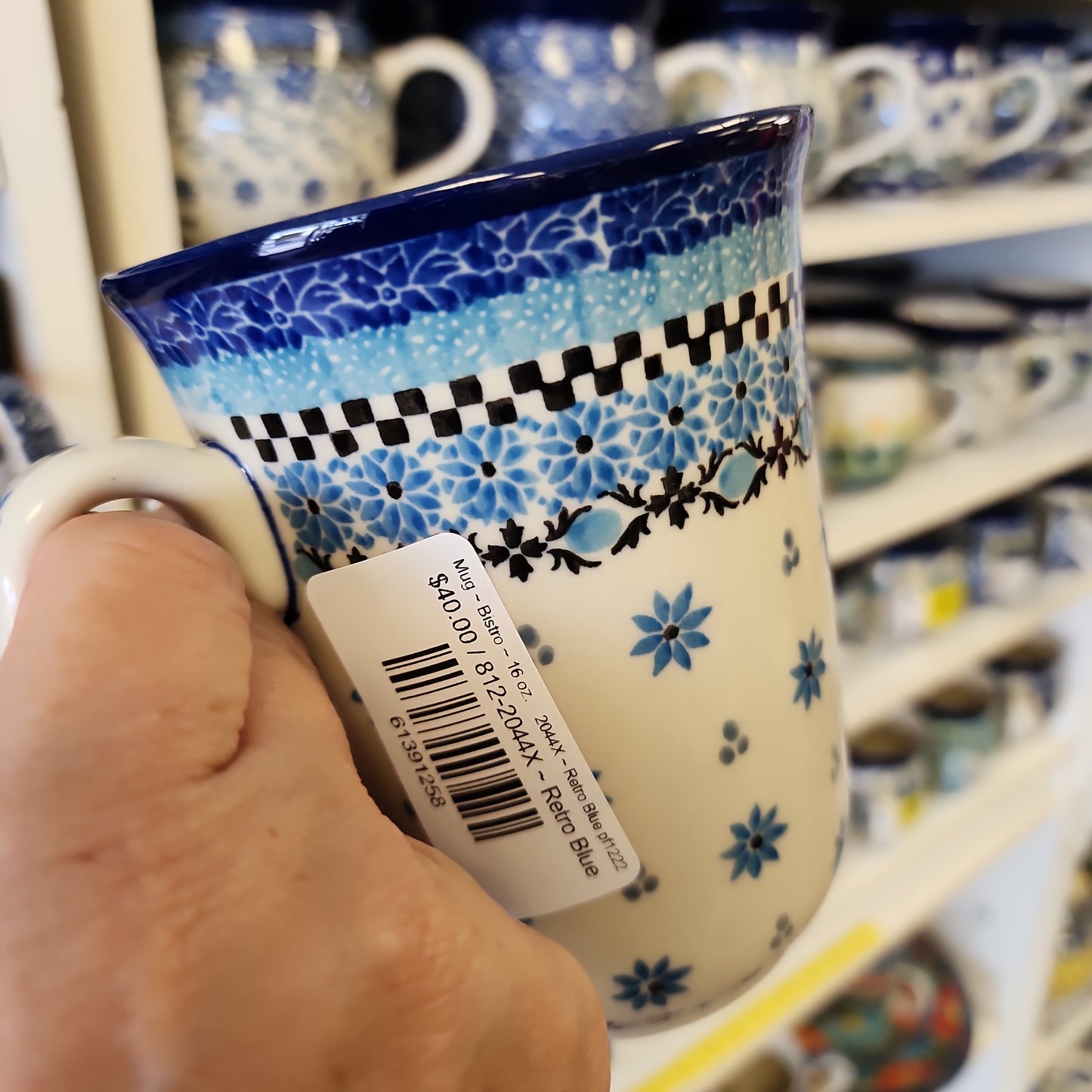 Mug ~ Bistro ~ 16 oz. 812 2044X ~ Retro Blue pf1222