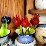 Glass Tulip red ~ Made in Ukraine