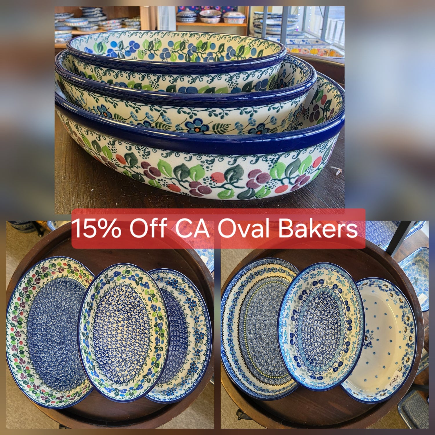 CA Oval Bakers ~ Take off 15%