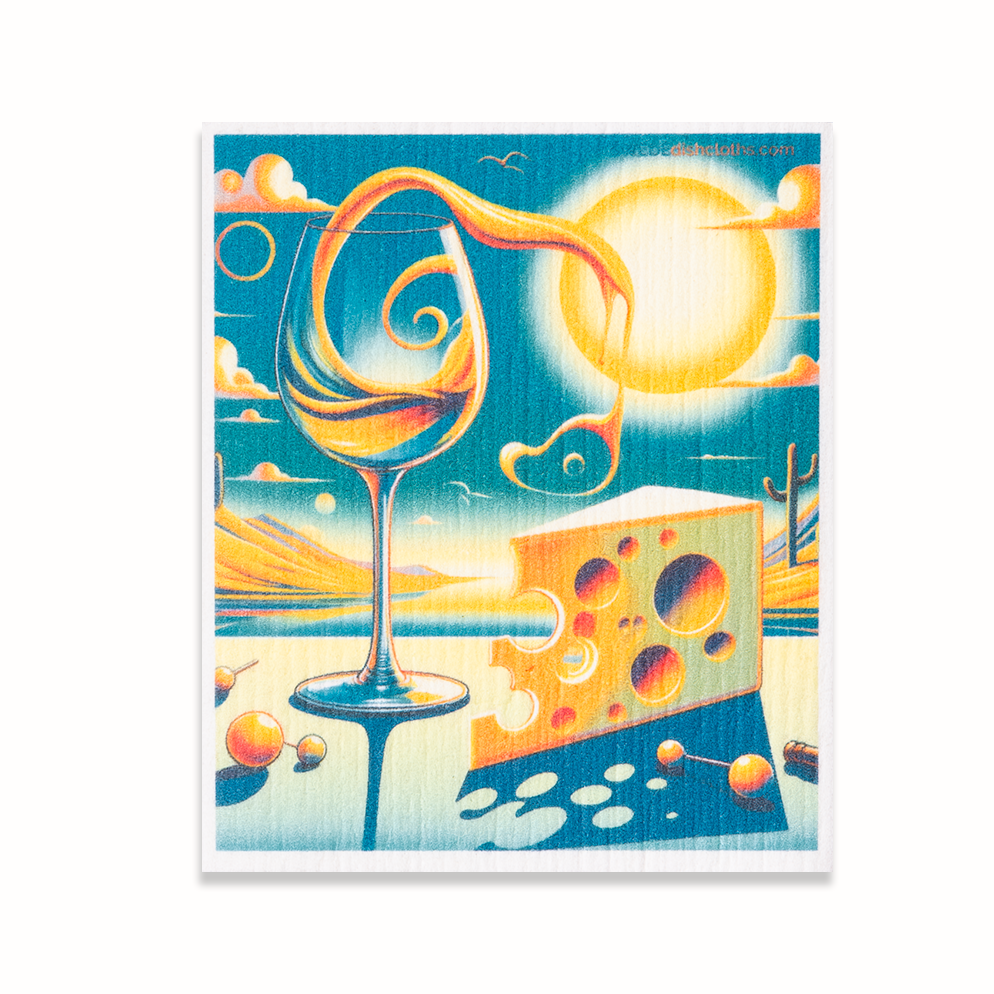 Dishcloth Surreal Sun Wine (Swedish Dishcloth)