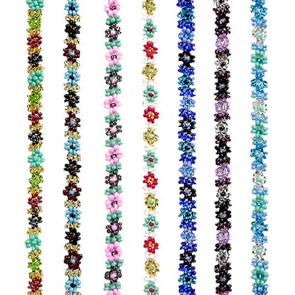 Guatemalan Flower Seed Bead Strand Bracelet