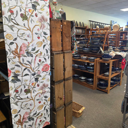 Runner ~ Linen Bird Song (17"x70")  ~ Lithuania ~ William Morris Birdsong Design
