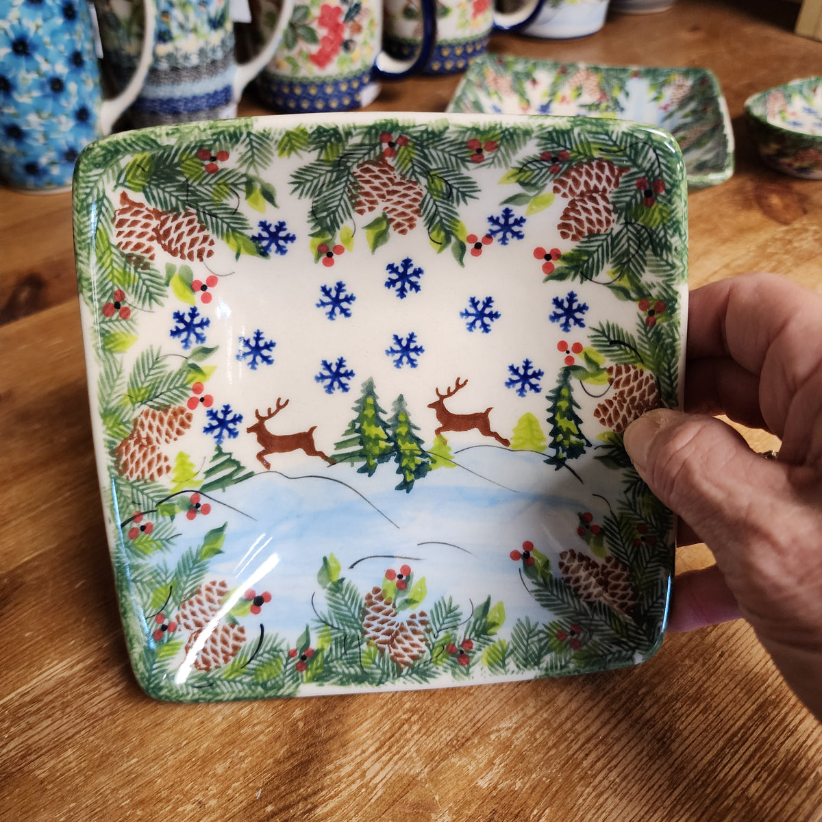 Bowl Square 5 3/4" Reindeer 303
