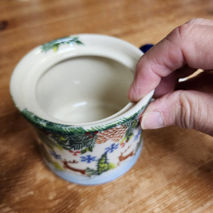 Jar w/lid 4.5" / 10 oz Reindeer  303