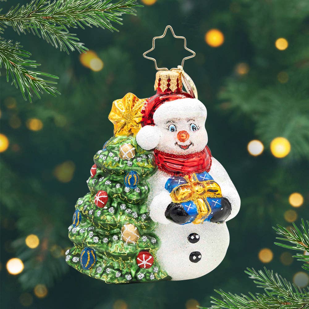 Ornament Radko ~ Snowy & Bright! Gem Snowman 3"