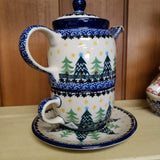 Tea Time for One ~ 6 oz cup 423-1284X ~ Christmas Trees PF0323