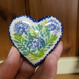 Magnet heart Art 1 lavender & white flower