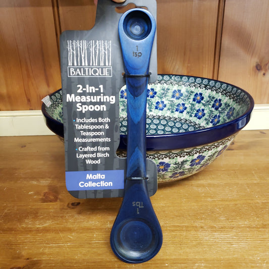 Measuring Spoon Birchwood Malta blue