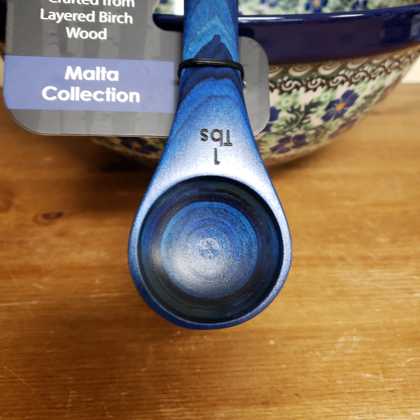 Measuring Spoon Birchwood Malta blue