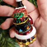Ornament Festive Folk Santa GEM (small) Christopher Radko