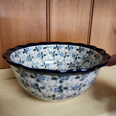 Bowl ~ Scalloped Edge ~ 7" 288-2089X Forget Me Knots