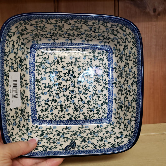 Baker ~ Square Deep Dish ~ 7.75" 430-1934X Terrace Butterfly