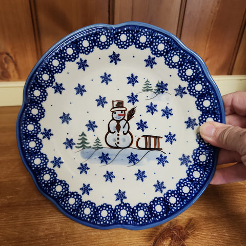 Plate 8.5" Snowman