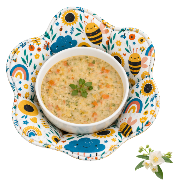 Cozy for Bowl Bees - Microwave Safe Soup Bowl Holder.