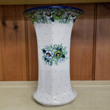 Vase ~ 9.5" 52-2320X Green Poppies