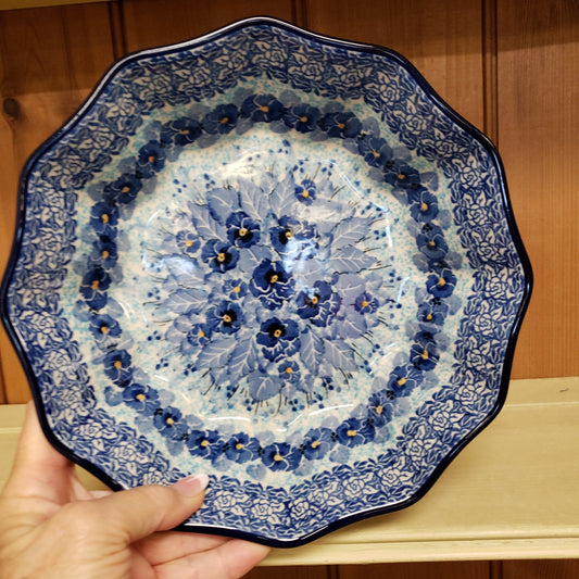 Bowl ~ Faceted Serving ~ 9" W 878-U3639 ~ U3 M. Starzyk FBI