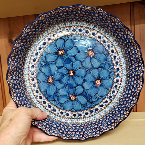 Pie Plate ~ Fluted ~ 10" 636-U408C U4  Blue