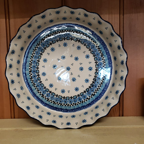 Pie Plate ~ Fluted ~ 10" 636-2044X Retro Blue