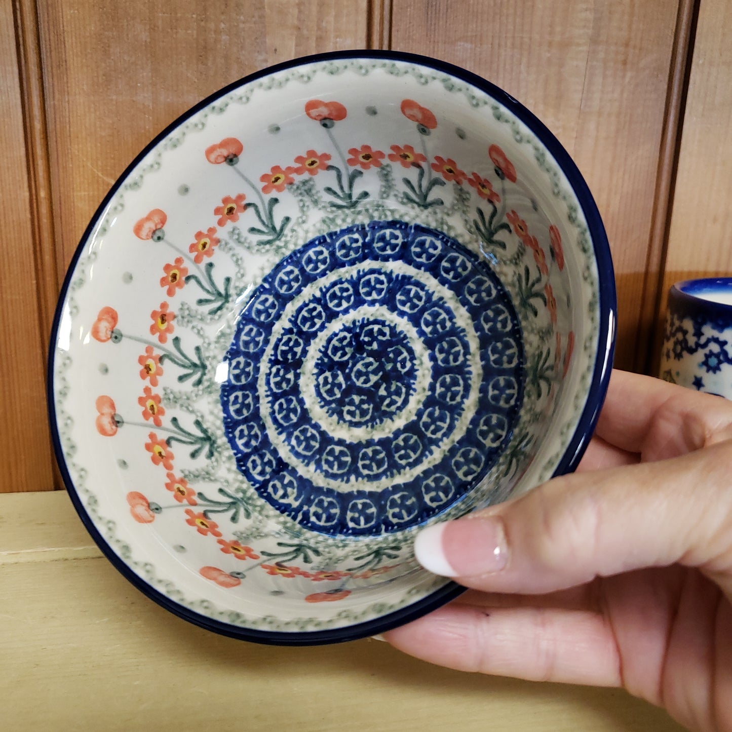 Bowl ~ Soup / Salad / Cereal ~ 6"W 209-0560X Peach Spring Daisy